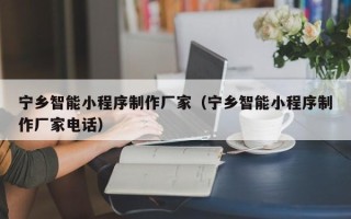 唐山宁乡智能小程序制作厂家（宁乡智能小程序制作厂家电话）